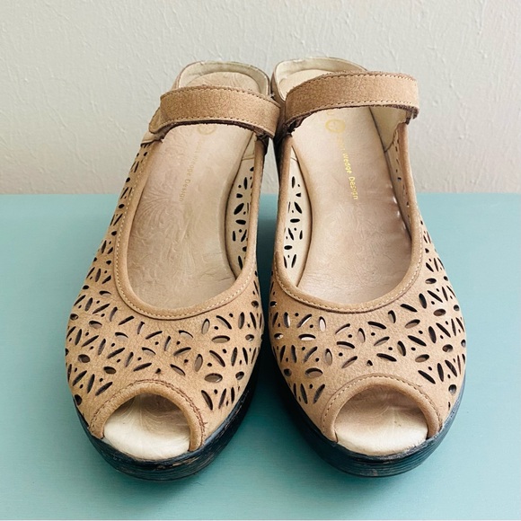 Jambu Leather Platform MaryJane Tan Sandals Women’s Size 9.5 - Picture 6 of 14